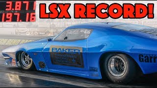 New LSX World Record  Dave Adkins Camaro Runs 3871 at 197 [upl. by Annam223]