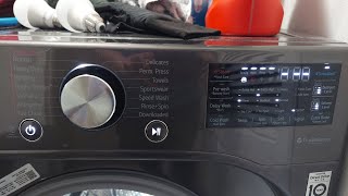 LG WM4500HBA washer full cycle Default Normal cycle with Turbowash™️ [upl. by Odille]