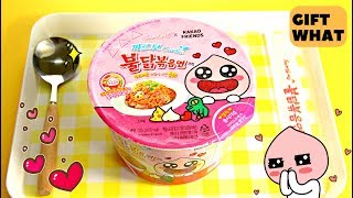 SAMYANG Kakao Friend Apeach Noodles Cup 【 GiftWhat 】 [upl. by Issor]