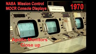 RARE NASA Mission Control Consoles CLOSE UP SCREEN VIEWS 1970 HD Space Apollo Computers MOCR [upl. by Brass51]