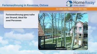 Usedom Ferienwohnung ganz nahe am Strand ideal für zwei Personen  FeWodirektde Video [upl. by Vanya]