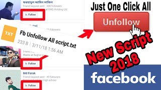 Just One Click Unfollow All Following On Facebook At Once Android  Save Your Account New Script [upl. by Yeldahc]