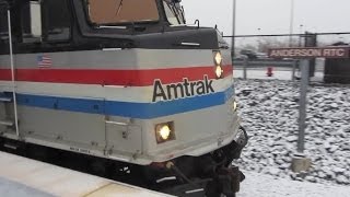 AMTK 406 Phase III Heritage AMTK 42  Amtrak Downeaster [upl. by Nisotawulo]