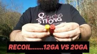 Shotgun recoilheavier 12ga pump vs lighter 20ga single shot which quotkicksquot more [upl. by Lucilia]