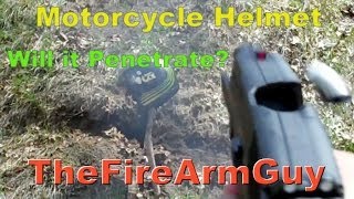 22lr22wmr 9mm 40 amp45acp vs Motorcycle Helmet [upl. by Noerb56]