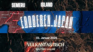 Erdbeben Japan  75 MW Semeru und Island [upl. by Guod]