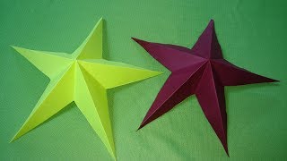 Making a Star using Paper  How Make Simple Star Paper Crafts [upl. by Alston889]