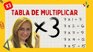 TABLA de MULTIPLICAR del NÚMERO 3 ¡SUPERTRUCO [upl. by Ennairak]