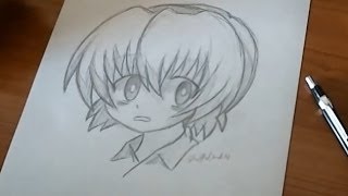 Drawing Satoko Scared Face [upl. by Ciaphus833]