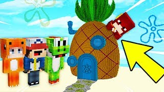 ESCONDITE SECRETO EN LA CASA DE BOB ESPONJA 😱 MINECRAFT [upl. by Dorran]