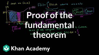 Proof of fundamental theorem of calculus  AP Calculus AB  Khan Academy [upl. by Yznel]