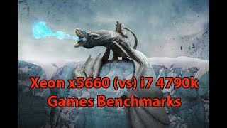 Xeon x5660 44Ghz vs i7 4790k 45Ghz Games Benchmarks Vol1 [upl. by Vas]