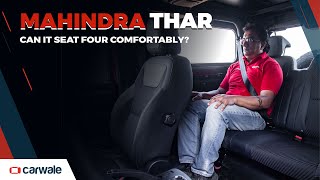 Mahindra Thar Comfortable Four Seater  CarWale shorts [upl. by Brenn]