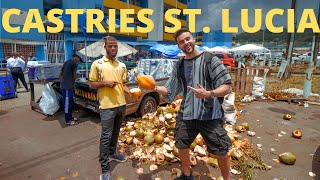 ST LUCIA FIRST IMPRESSIONS  Castries City Walking Tour Vlog [upl. by Iridissa449]