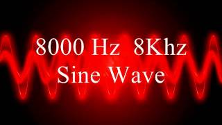 8000 Hz 8 Khz Sine wave  5 Min  Audio frequency [upl. by Sauer]