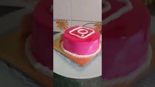 Instagram logo cake simple design viralreels trending chocolatecakedecorationideas [upl. by Aivatahs]