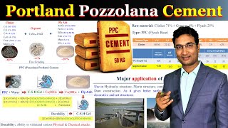 Portland Pozzolana Cement PPC  Application  Manufacturing process  Advantage Quality parameter [upl. by Ahcsim783]