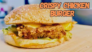 How to make Zinger Burger 🍔at home  Crispy Chicken Flaky Burger  Delish Food with Maria [upl. by Otsuj981]