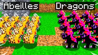 100 ABEILLES VS 100 DRAGONS DANS MINECRAFT [upl. by Ahcsat876]