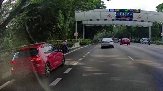 19jun2019 SLB2748K red golf waiting patiently for the erp timing to pass at erp pie  bukit timah [upl. by Noivad]