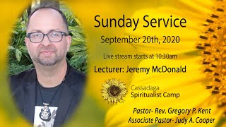 Sunday Service Jeremy McDonald Cassadaga Fla September 20th 2020 [upl. by Jorgan638]