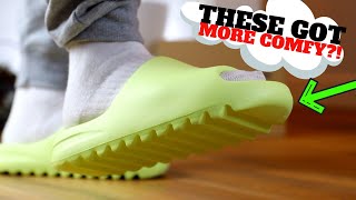 These Got MORE COMFORTABLE Yeezy Slide Review 2022 [upl. by Hareehahs910]