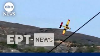 2 killed after firefighting plane goes down in Greece l GMA [upl. by Isiad]