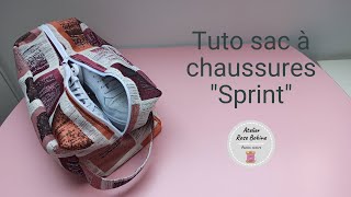 Comment coudre une housse à chaussures  Tuto sac à chaussures “sprint” [upl. by Elle12]