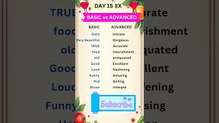 DAY 15 BASIC vs ADVANCED WORDS english vocabulary englishgrammar shorts ielts viralvideo [upl. by Kohcztiy]