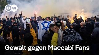 Angriffe auf israelische Fußballfans in Amsterdam  DW Nachrichten [upl. by Luttrell65]