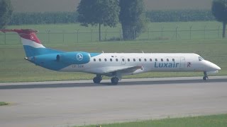 Luxair Embraer EMB145LU Flight LG9732 from Munich München to Luxemburg LXLGW [upl. by Ayle]