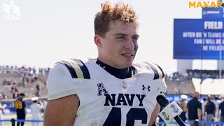 Navy Football Interview Alex Tecza vs Air Force [upl. by Carrie]