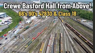 Crewe Basford Hall from ABOVE Locos and wagons EVERYWHERE [upl. by Alvie]