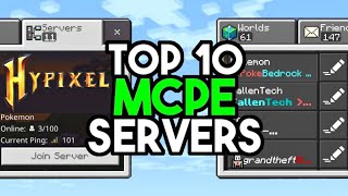 Top 10 Servers For Minecraft Bedrock 120 [upl. by Doretta]