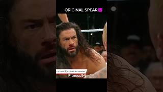 Jey uso Duplicate Spear vs Roman Reigns Original Spear 👿 shorts viral romanreigns [upl. by Monteria]