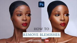 Fastest way to Remove Blemishes in Photoshop [upl. by Bobbye]