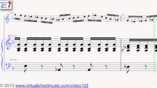 Ludwig van Beethoven Romance Op 50 in F major violin and piano sheet music  Video Score [upl. by Yssirc891]