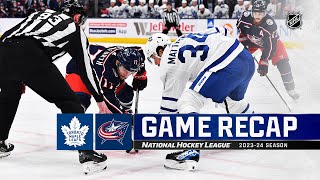 Maple Leafs  Blue Jackets 1229  NHL Highlights 2023 [upl. by Luana]