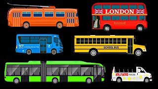 Buses for Kids  Learn Bus Names amp Colors  Fun amp Educational Organic Learning [upl. by Detta]