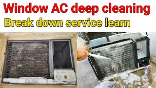 Window AC Service How to do window AC service at home step by step vtechsolution [upl. by Nnybor]