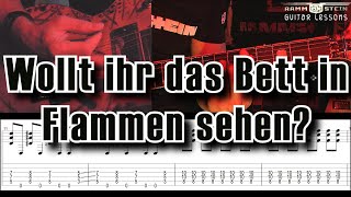 Wollt ihr das Bett in Flammen sehen Guitar Tutorial Lesson w Tabs [upl. by Yesak]