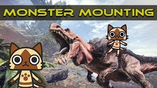 Monster Hunter World How to mount a Monster [upl. by Ahsienod]