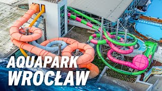 All Waterslides at Aquapark Wrocław  Zjeżdżalnie Wodne 2023 [upl. by Eenel40]