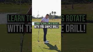 Learn to shallow the shaft and rotate properly in your golf swing with this simple drill golf [upl. by Dusza]