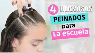 4 HERMOSOS PEINADOS PARA LA ESCUELA 2022  PEINADOS FACILES Y RAPIDOS DE HACER [upl. by Ennaehr348]