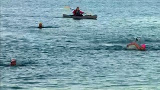 High Winds Reroute Annual New Year Alcatraz Swim [upl. by Harriot]