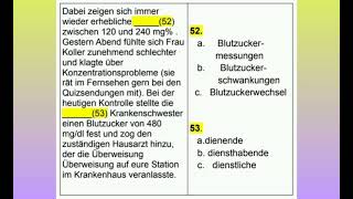 B1B2 Pflege Übungstest 2 Sprachbausteine [upl. by Dougherty]