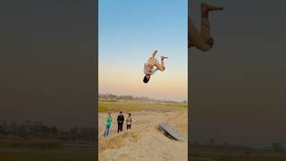 Height checK😱froNt viralvideo acrobatics flip stunt [upl. by Barncard934]