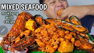 SPICY MIXED SEAFOOD  INDOOR COOKING  MUKBANG PHILIPPINES [upl. by Naivaj]