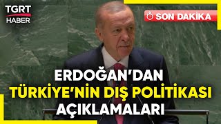 SONDAKİKA  Erdoğandan BM Kürsüsünde Dünyaya Filistin Devleti Çağrısı  TGRT Haber [upl. by Eanrahc]